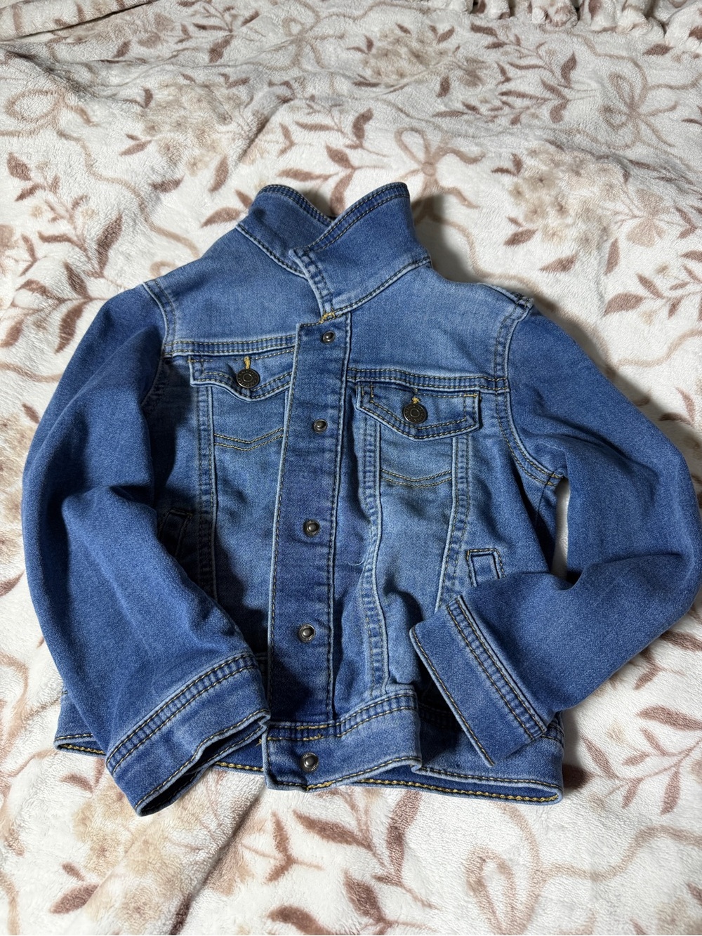 Cat & Jack Blue Kids Denim Jacket with Button Front
